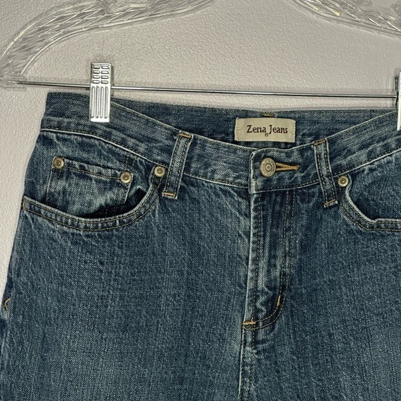 Zena Jeans Vintage High Rise Women Size 4 Medium Wash Straight Leg - Picture 10 of 11
